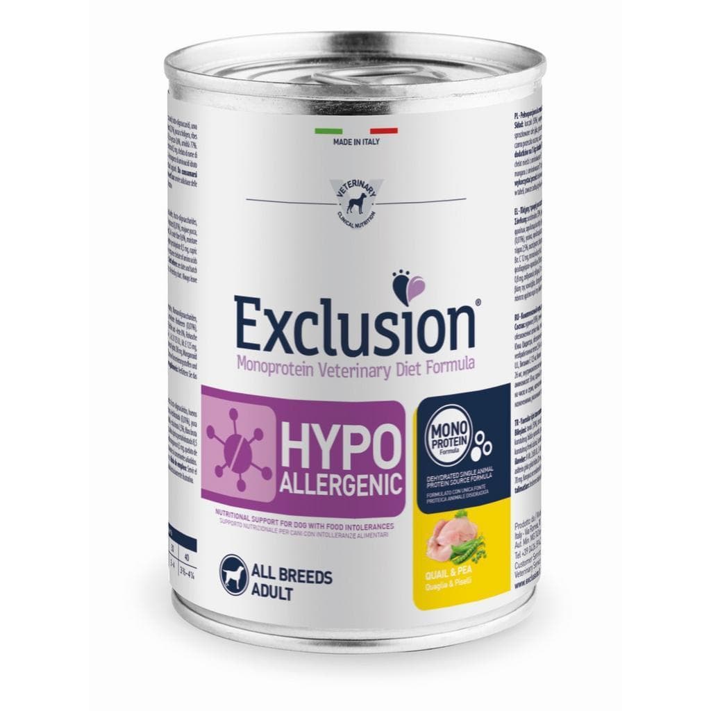 Exclusion Vet Dog Hypo Quail/Pea 400gr