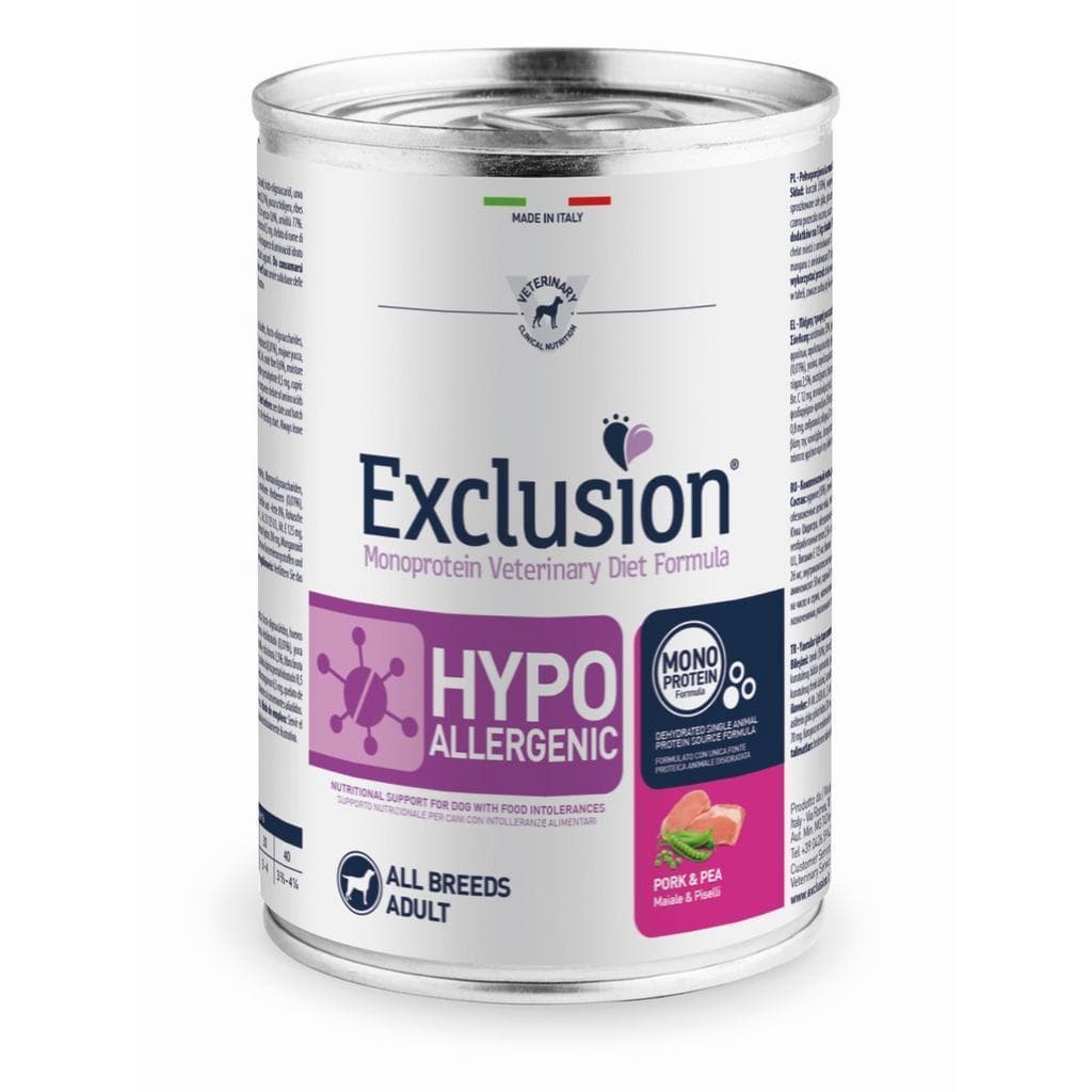Exclusion Vet Dog Hypo Pork/Pea 400gr