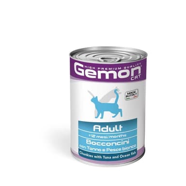 Gemon Cat Adult Bocconcini Tonno/Pesce Bianco 415gr