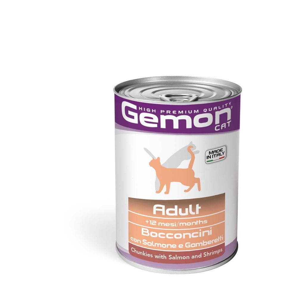 Gemon Cat Adult Bocconcini Salmone/Gamberetti 415gr