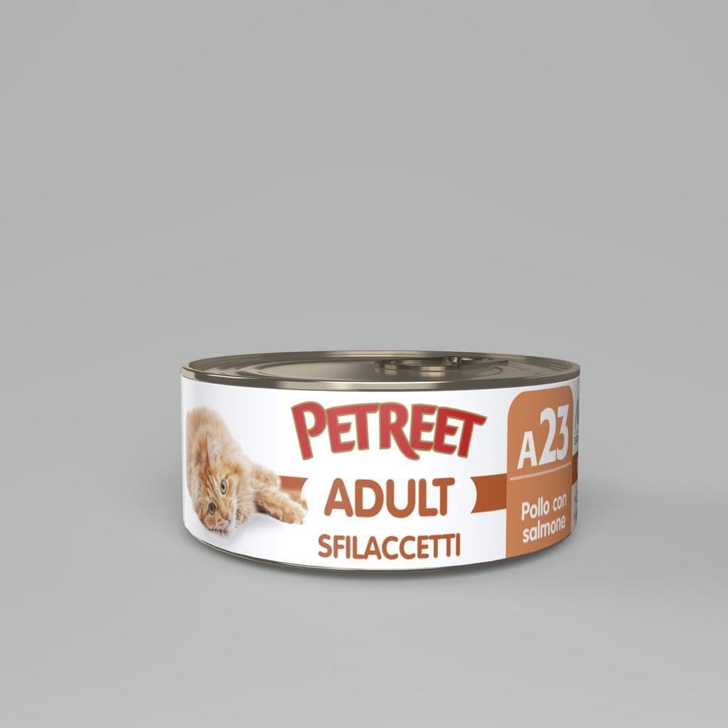 Petreet Nat Sfilaccetti Pollo/Salmone 70gr