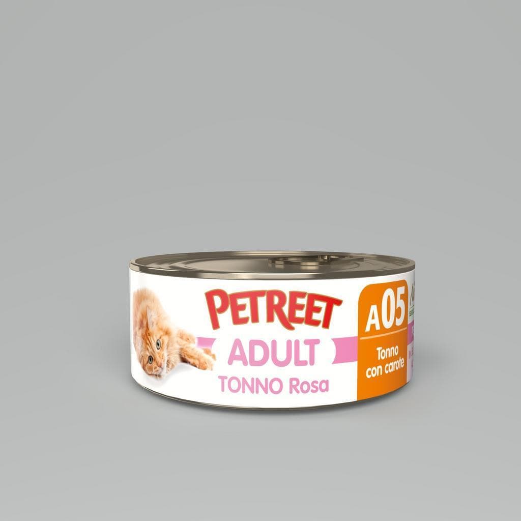 Petreet Nat Tonno Rosa/Carote 70gr
