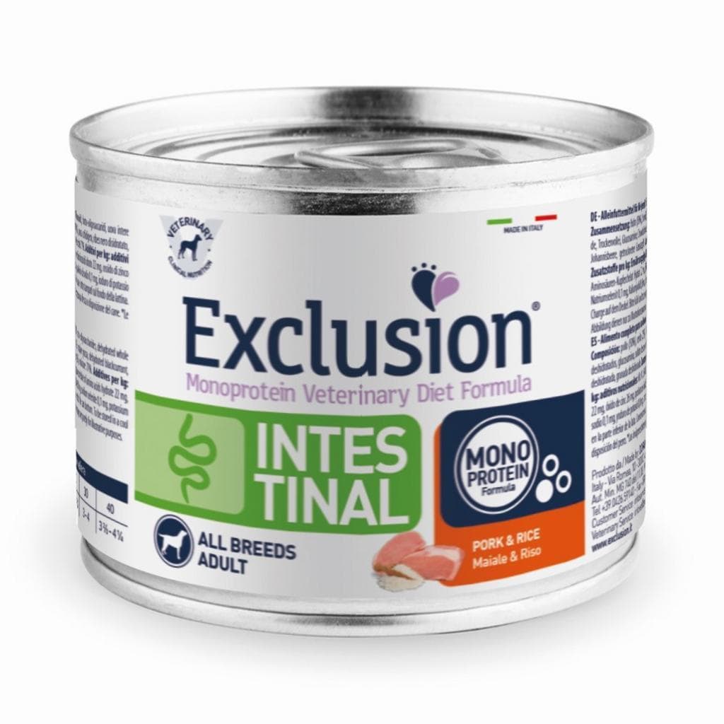 Exclusion Vet Dog Intestinal Pork/Rice 200gr