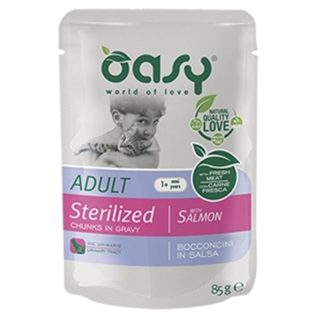 Oasy Cat Wet Bocconcini Adult Sterilized Salmon Busta 85gr