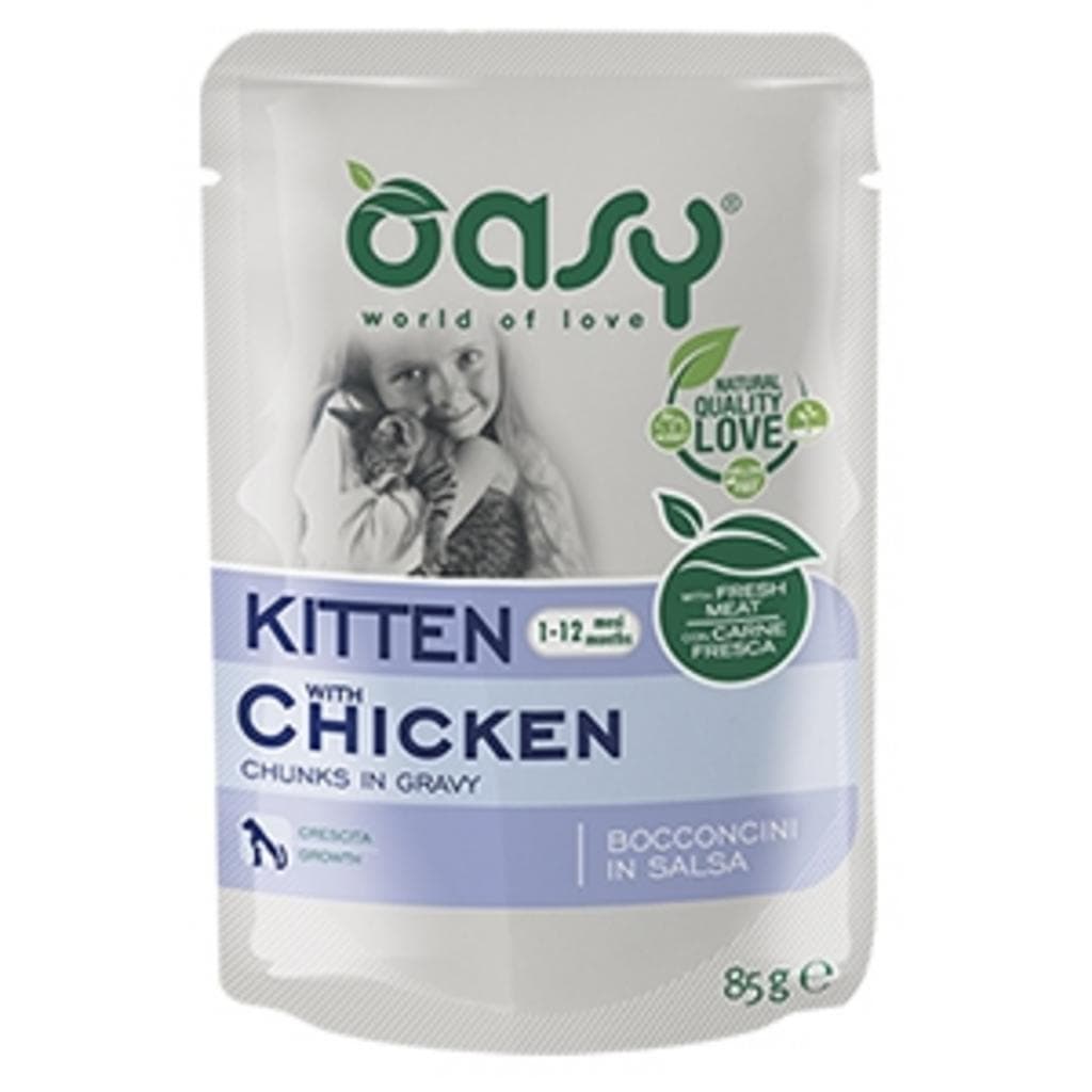 Oasy Cat Wet Bocconcini Kitten Chicken Busta 85gr