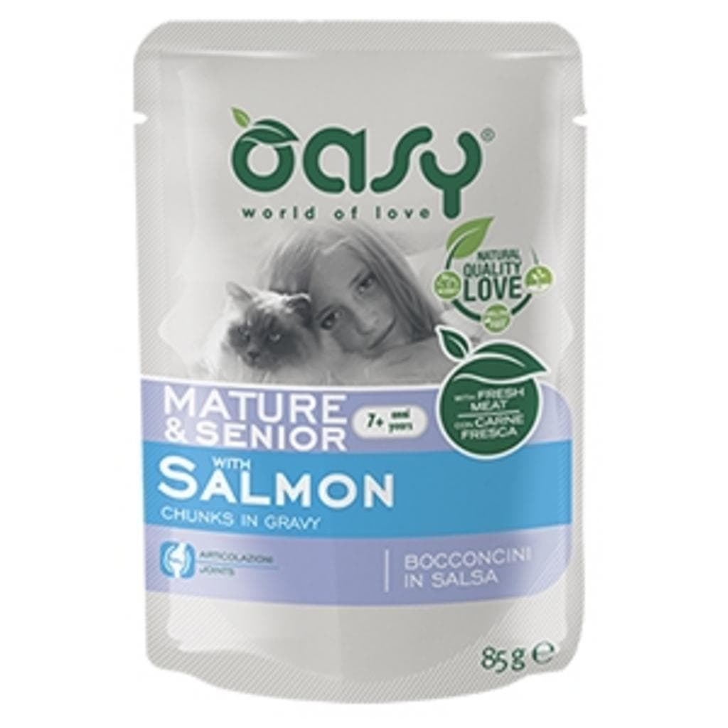 Oasy Cat Wet Bocconcini Mature/Senior Salmon Busta 85gr