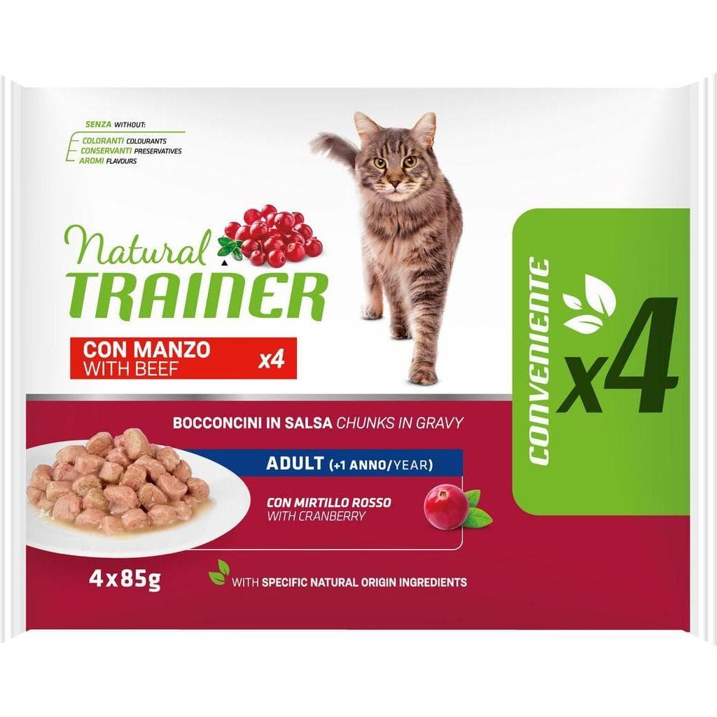 Natural Trainer Cat Adult Beef 4x85gr