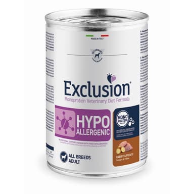 Exclusion Vet Dog Hypo Rabbit/Potato 400gr