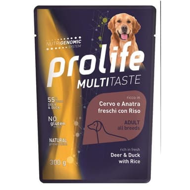 Prolife Dog Wet Cervo/Anatra/Riso 300gr