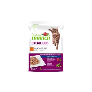 Natural Trainer Cat Adult Sterilised Turkey 85gr