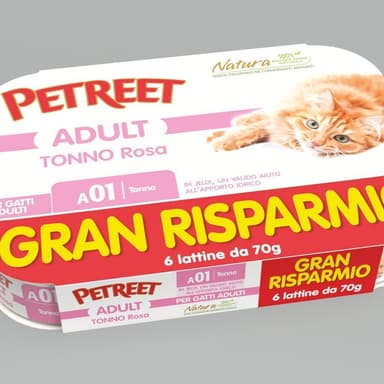 Petreet Nat Tonno Rosa Mpk 6x70gr