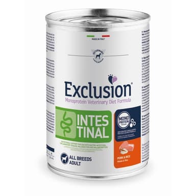Exclusion Vet Dog Intestinal Pork/Rice 400gr