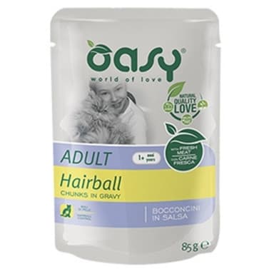 Oasy Cat Wet Bocconcini Adult Hairball Busta 85gr