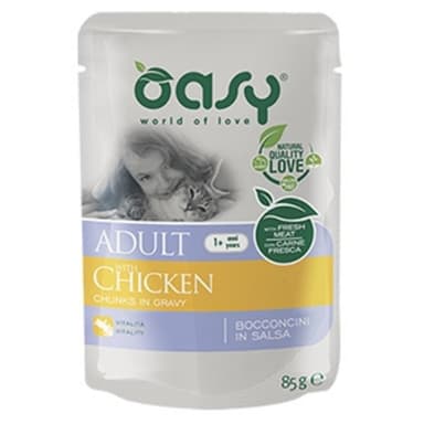 Oasy Cat Wet Bocconcini Adult Chicken Busta 85gr