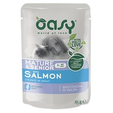 Oasy Cat Wet Bocconcini Mature/Senior Salmon Busta 85gr