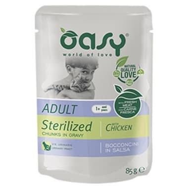 Oasy Cat Wet Bocconcini Adult Sterilized Chicken Busta 85gr