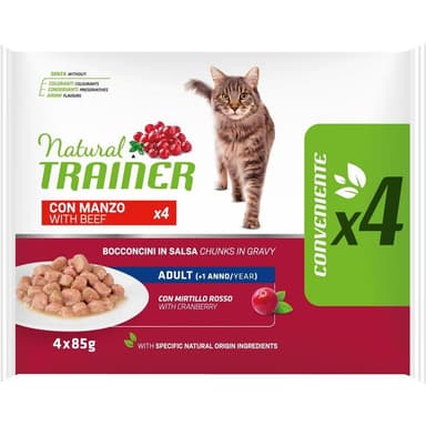 Natural Trainer Cat Adult Beef 4x85gr