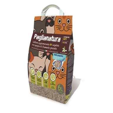 Paglia Natura Lettiera Gatti Agglomerante Naturale 6lt