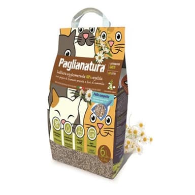 Paglia Natura Lettiera Gatti Agglomerante Camomilla 6lt