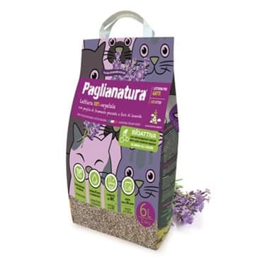 Paglia Natura Lettiera Gatti Bioattiva Lavanda 6lt